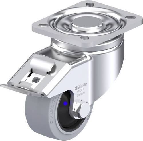 Blickle Stahlblech-Lenkrolle LH-POEV 82XKF-FI-SG in Silber, Rad-Durchmesser: 80 mm, Tragfähigkeit: 170 kg - Bild 1