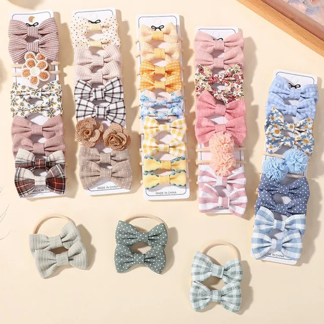 Baby Bows Haarbänder mit Schleifen, 10 Stück, Kinder - Bild 1