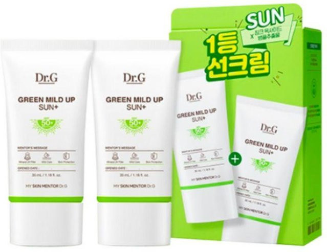 Dr.G Green Mild Up Sun+, Sonnencreme LSF 50+, 35 ml, empfindliche Haut - Bild 1