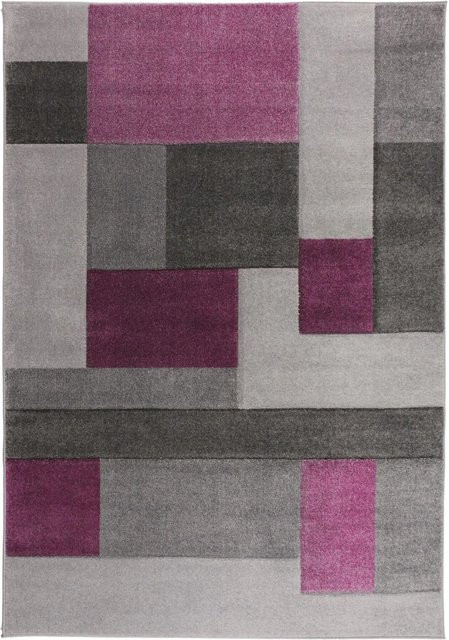 Flair Rugs Kurzflorteppich Cosmos in Lila-Grau, B/T: 160 x 230 cm - Bild 1