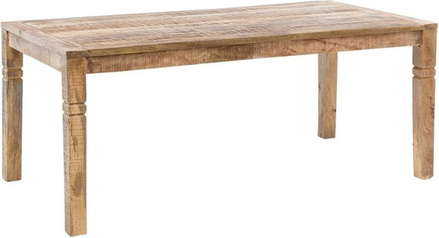 Wohnling Esstisch Toskanisch aus Mango Massivholz in Braun und Beige, B/T/H: 120 x 70 x 76 cm - Bild 1
