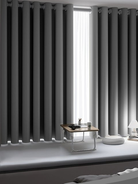 CENTURyMiG Verdunkelungsvorhänge Grau, thermoisolierende Blackout-Vorhänge aus Polyester mit Ösen für Schlafzimmer und Wohnzimmer - Bild 1
