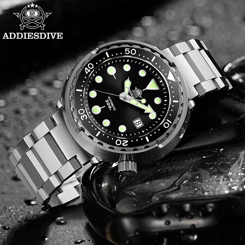ADDIESDIVE Taucheruhr, Automatik, Edelstahl, Keramiklünette, Saphirglas, Herren - Bild 4