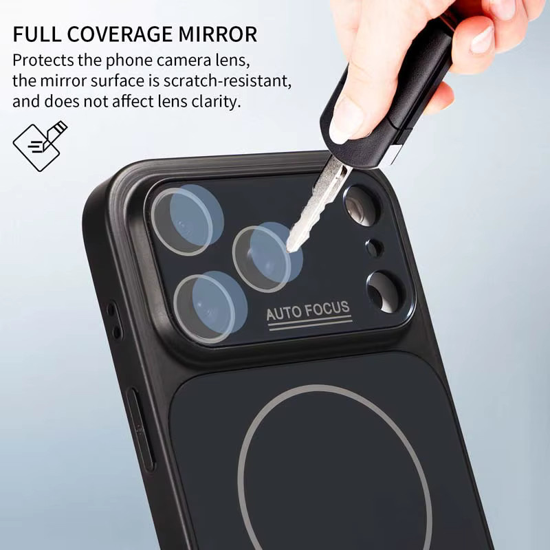Tsimak Magnetische Schutzhülle für iPhone mit Smooth Glass Lens und MagSafe Unterstützung in Lila - Bild 3