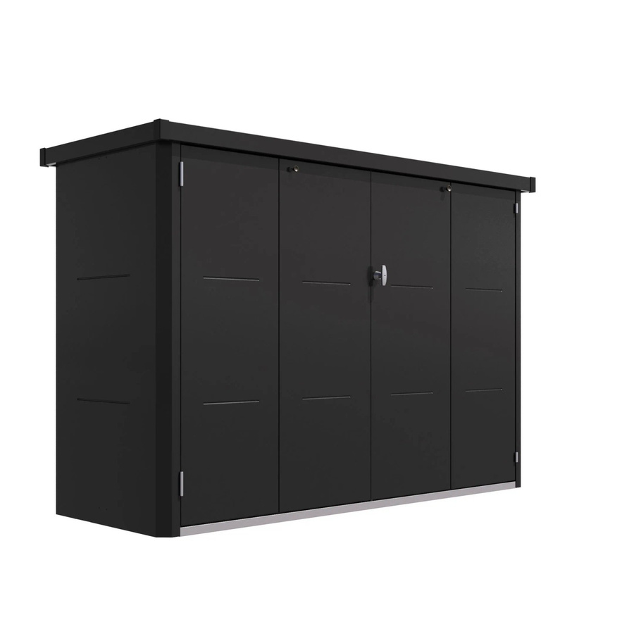 Telluria Fahrradbox Velotto in Schwarz mit zwei Türen, Breite: 203 cm, Tiefe: 75 cm, Höhe: 152,25 cm - Bild 2