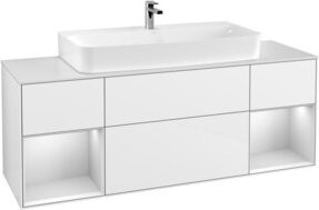 V&B Waschtischunterschrank Finion in Weiß lackiert, B/T/H: 160 x 50,1 x 50,1 cm - Bild 1