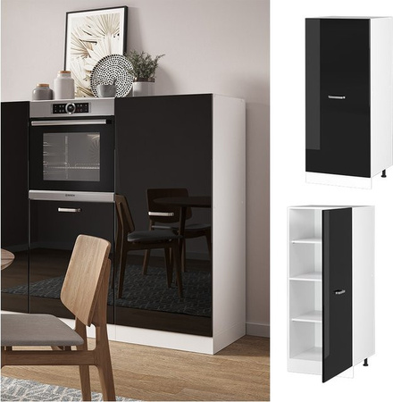 Vicco Vorratsschrank R-Line Küchenschrank modern in Weiß und Schwarz mit Breite: 60 cm