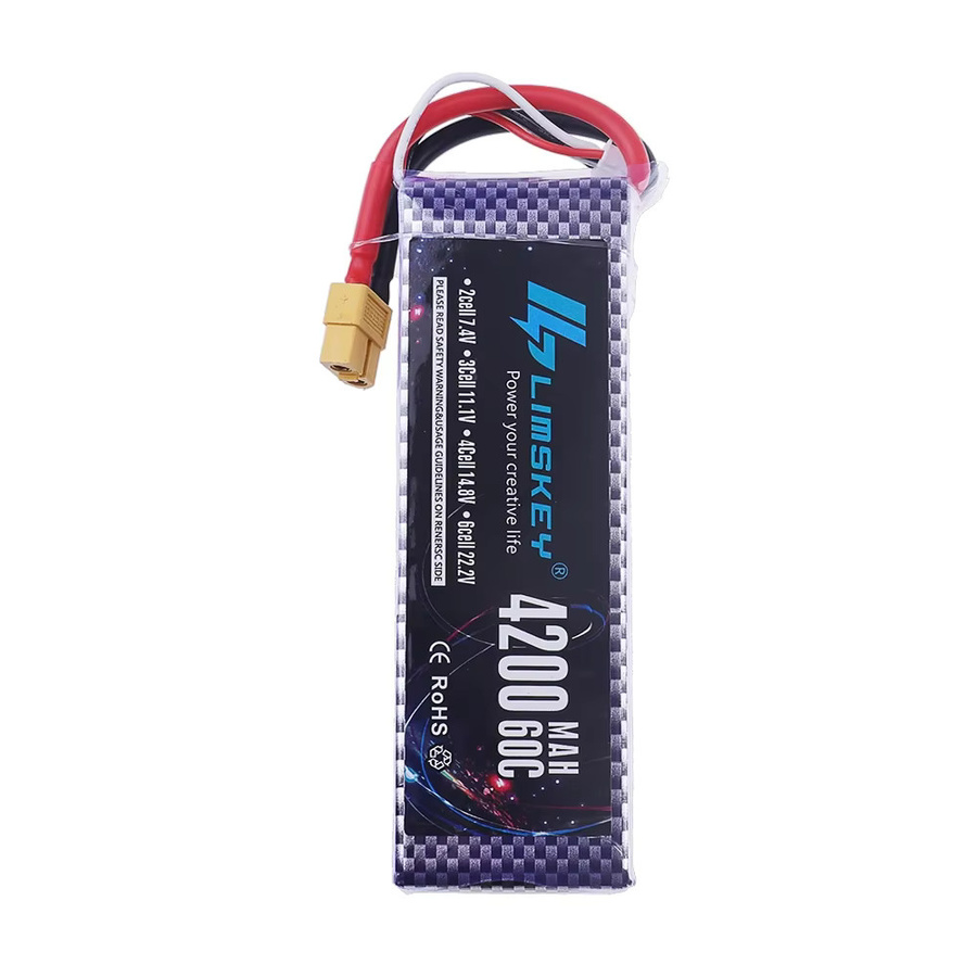 RC.BURST LiPo Batterie 4S 14,8V 4200mAh 60C mit XT90, XT60 und EC5 Steckern für RC Auto, Lkw, Flugzeug und FPV Drohnen - Bild 2