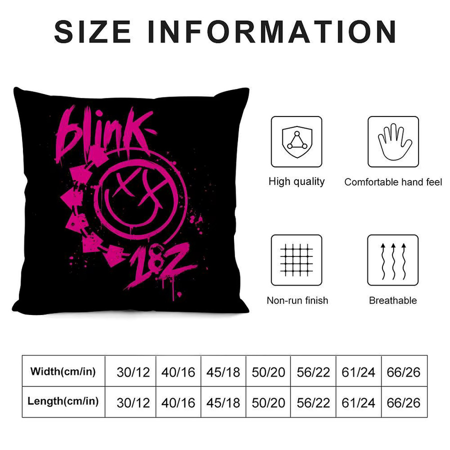 B-Blink B-Blink 182 Band Kissenbezug in Schwarz, quadratisch, 30 x 30 cm - Bild 3