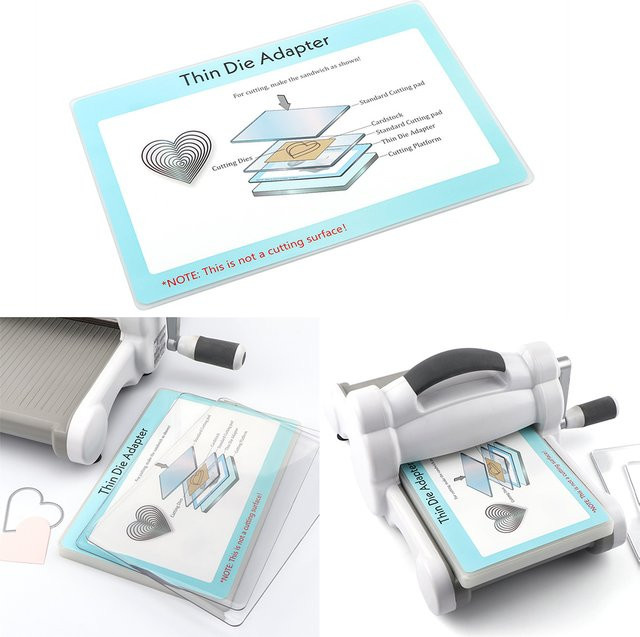 Dünne Matrize Adapter Pad aus Kunststoff für Stanzmaschinen und DIY Scrapbooking, Transparent, B: 22,8 cm, H: 15,4 cm - Bild 1