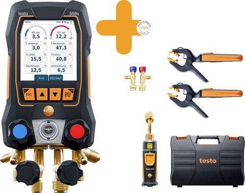 Testo Smart Vakuum Set 0564 2558 Druck und Temperatur mit Datenloggerfunktion in Schwarz - Bild 1
