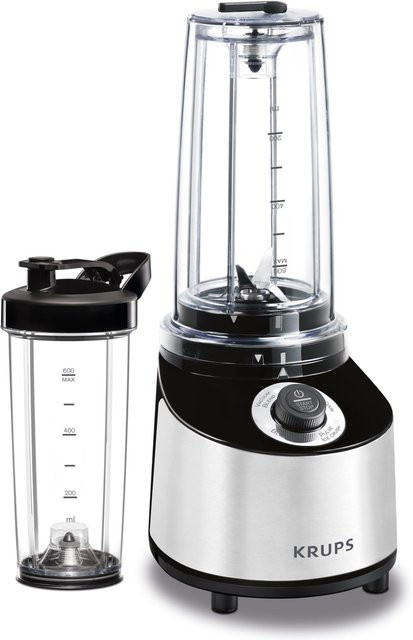 Krups Smoothie Maker KB181D11 in Edelstahl und Schwarz - Bild 1