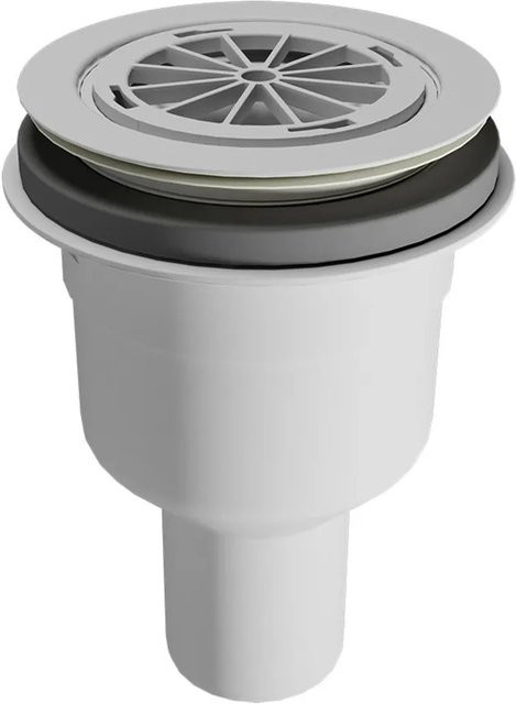 Breuer Ablauf LiteLine Senkrecht Pipe in Weiß, Durchmesser: 5 cm, Höhe: 4 cm - Bild 1