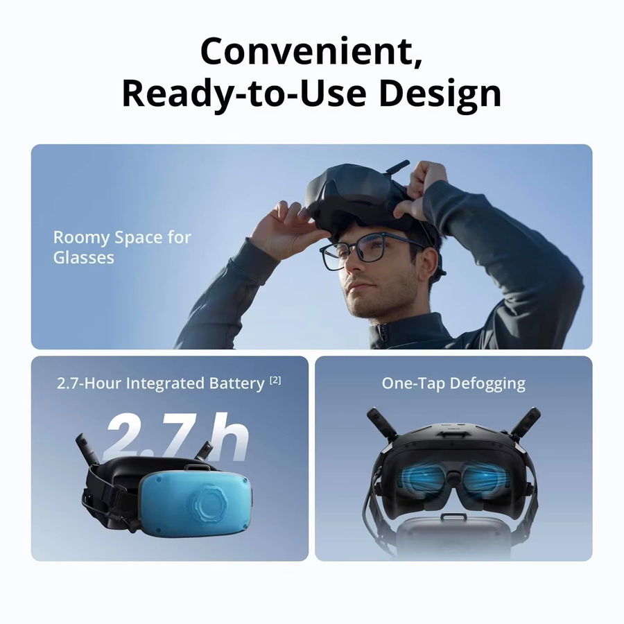 DJI Goggles N3 FPV-Brille mit 1080p Full-HD Ultra-Weitwinkel-Bildschirm, 5,8G kabellosem HD-Streaming und 120 Grad FOV Kopftracking - Bild 4