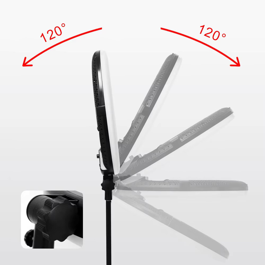 Yidoblo FD-480II LED-Ringlicht-Set mit Lichtstativ und Tasche, Zweifarbig, 96W, CRI95+ - Bild 4