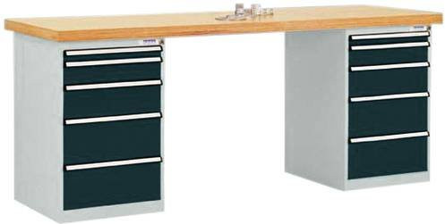 Manuflex TP5092.7016 Werkbanksystem aus Stahl in Anthrazit, B/T/H: 300 x 200 x 70 cm - Bild 1