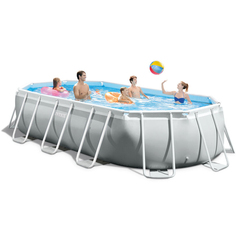 Intex Prism Oval Pool Set in Hellgrau, B/L/H: 274 x 503 x 122 cm - Bild 2