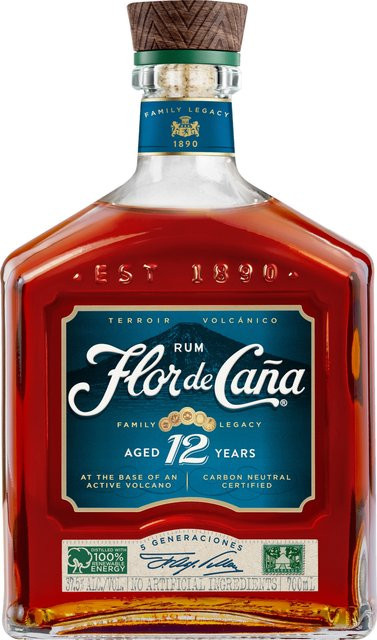 Flor de Caña Rum 12 Jahre, Nicaragua, 37,5% Vol., 0,7 l - Bild 1