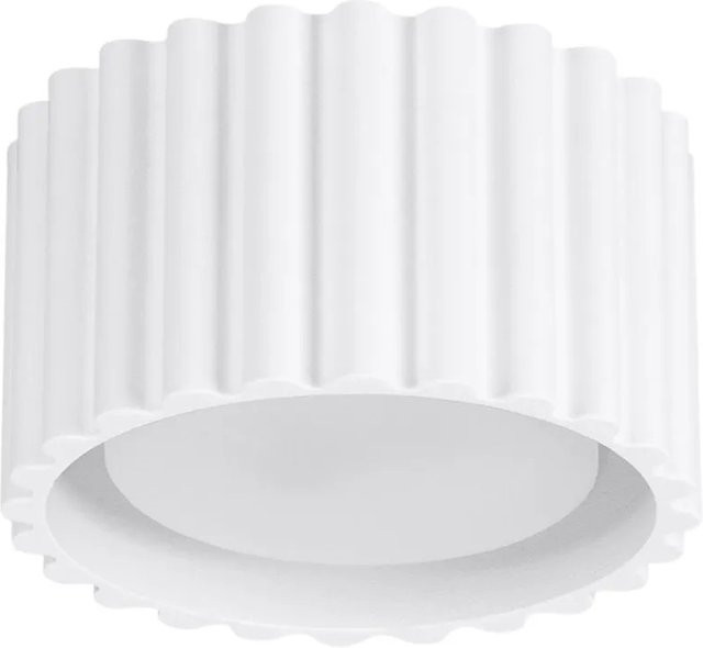 Licht-Erlebnisse Aufputz Deckenlampe Rund aus Aluminium in Weiß für GX53, Durchmesser: 10 cm - Bild 1