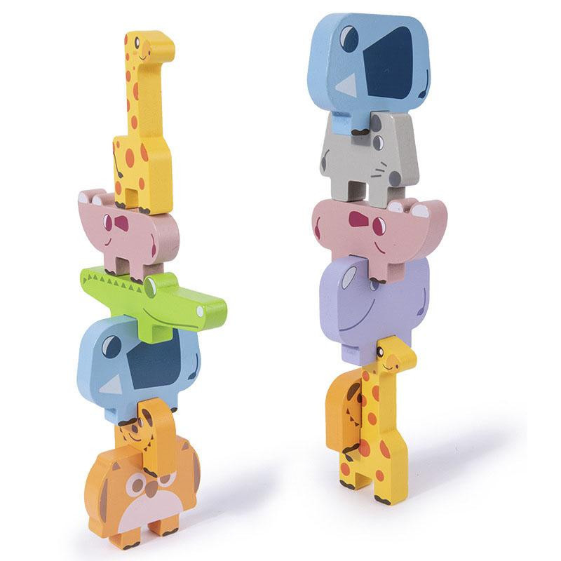 Linyi toy Holz Tier Stapelbausteine ab 2 Jahren - Bild 2