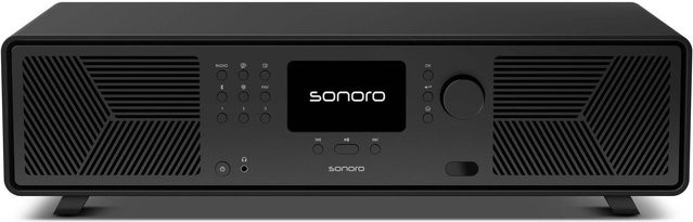 Sonoro Avaton Internetradio Kompaktanlage SO-3500-100-MBB in Schwarz Matt mit Bluetooth, HDMI, USB-A, USB-C und optischem Anschluss - Bild 1