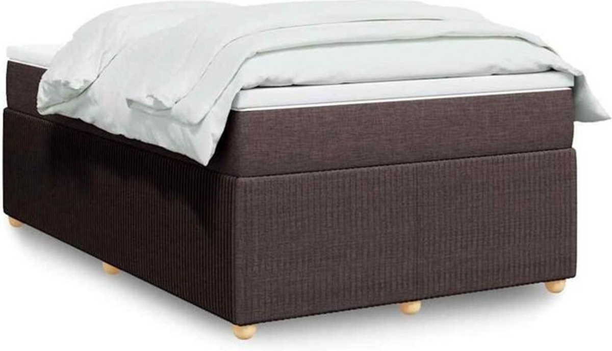 Vidaxl Boxspringbett mit Matratze in Braun aus Stoff, B/T/H: 190 x 120 x 46 cm - Bild 1