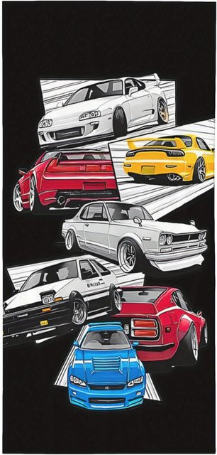 Street Legend Dream Voyage Strandtuch in Schwarz, B/H: 50 x 100 cm - Bild 1