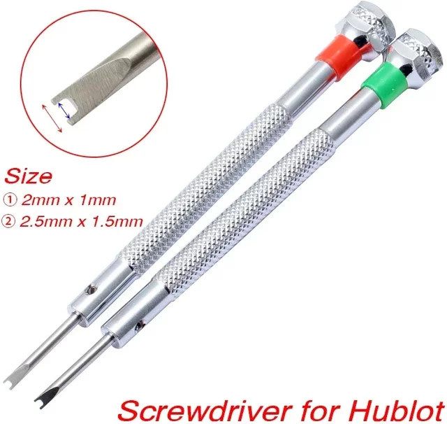 HQstrap Schraubendreher, Edelstahl, Silber, 2,0 mm, 2,5 mm, Uhren-Reparaturwerkzeug - Bild 1