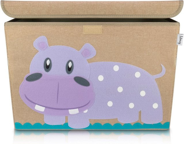 Lifeney Aufbewahrungsbox Hippo mit Deckel, braun, B/T/H: 51 x 36 x 36 cm - Bild 1