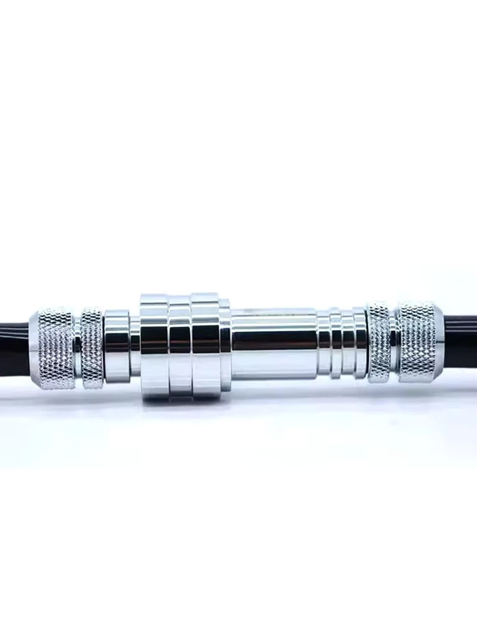 FREEZEMOD ZSZT-T1 Wasserstopp Durchgang mit zwei Enden G1/4 Zoll Schwarz/Silber - Bild 1