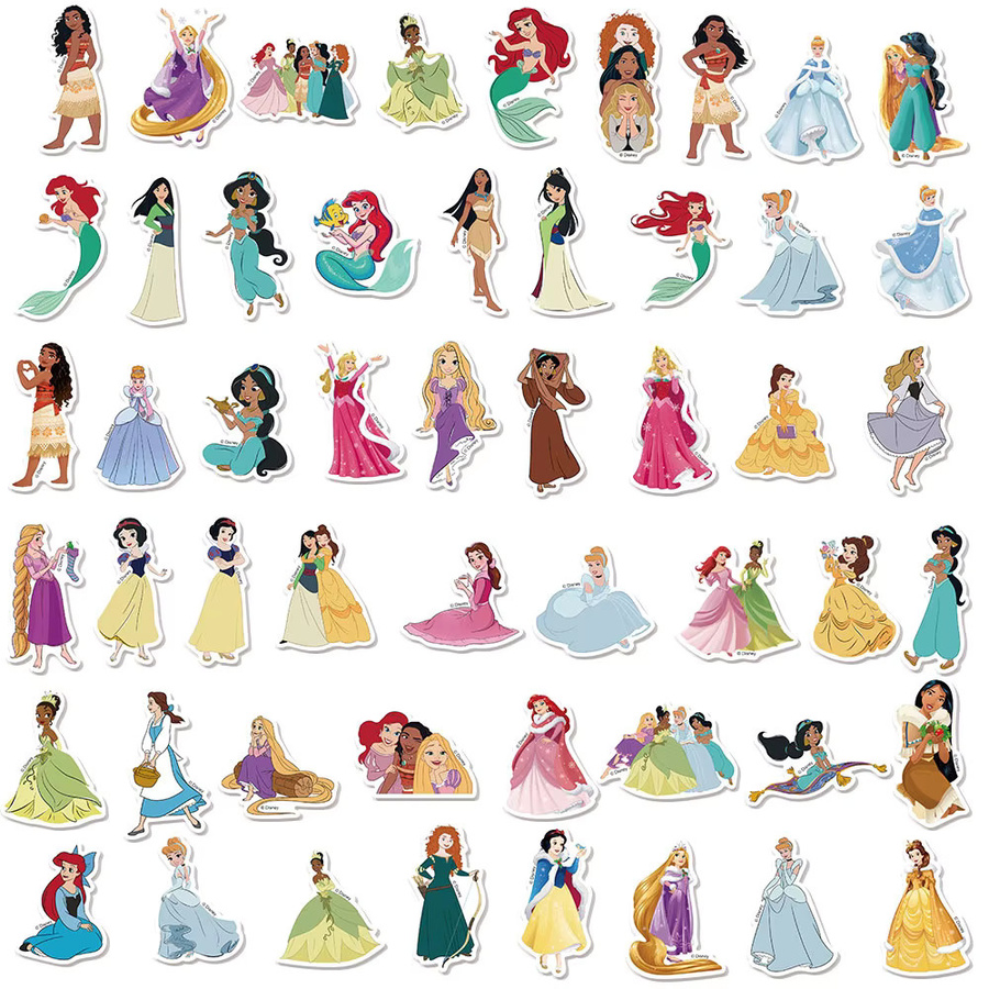 Disney Cartoon Mix Prinzessinnen-Aufkleber, Packung - Bild 3