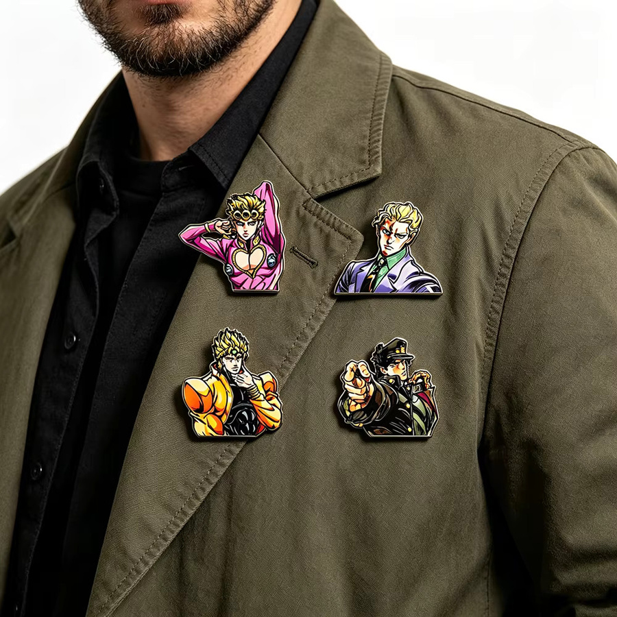 Bandai Pin-Set, 4-teilig, Manga-Emaille, Anstecknadeln - Bild 3
