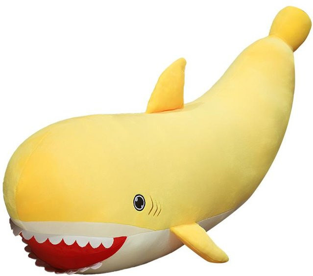 Wucifang Bags Bananen-Hai-Stofftier, Hai-Kissen, Gelb, 95cm - Bild 1