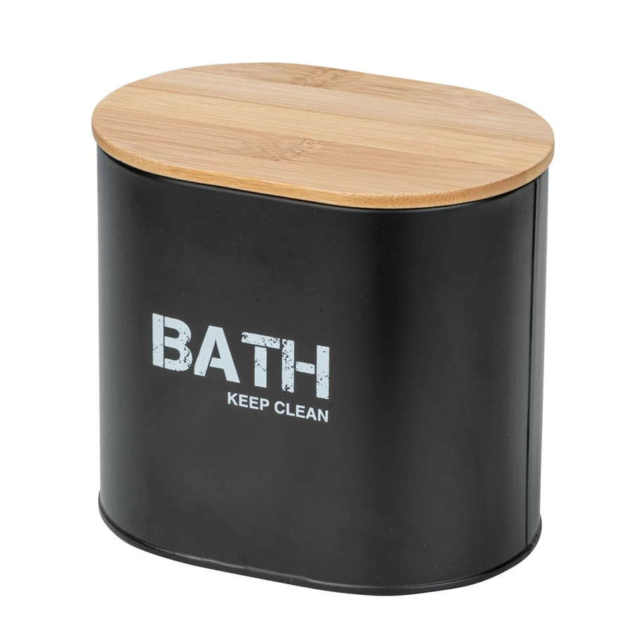 Wenko Badbox Gara mit Deckel aus Stahl in Schwarz, B/T/H: 14,5 x 13,5 x 10,5 cm - Bild 2