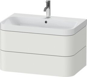 Duravit Möbelwaschtisch Happy D.2 Plus in Weiß matt mit 1 Waschbecken und 2 Schubladen, B/T: 77,5 x 49 cm - Bild 1