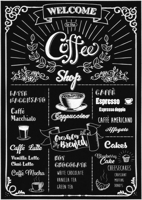 Komar Deko-Sticker Coffeeshop, bunt, B/H: 50 x 70 cm - Bild 1