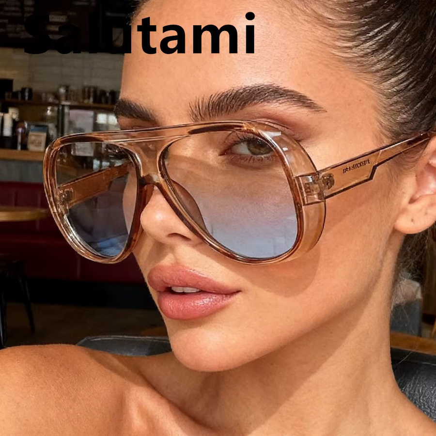 Salutami Sonnenbrille Cat-Eye, Vollrand, Blau, Damen, Kunststoff - Bild 2