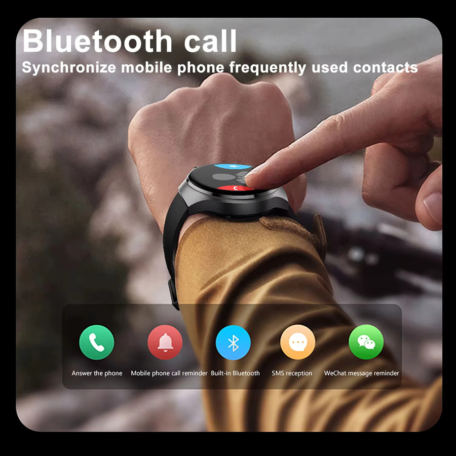 LAXASFIT Smartwatch, Edelstahl, Schwarz, Herren - Bild 3