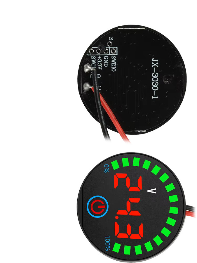 Gaqqee Universal Batterie Lade Anzeige für Säure und Lithium Batterien 7V-55V 3S-14S in Rot und Schwarz - Bild 6