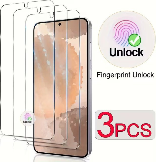 3er-Set HD gehärtetes Glas Displayschutz für Samsung Galaxy A05, A05s, A15, A25, A35, A04s, A04e, A04 Core, A14, A24 4G, A34 und A54 5G in Transparent - Bild 1