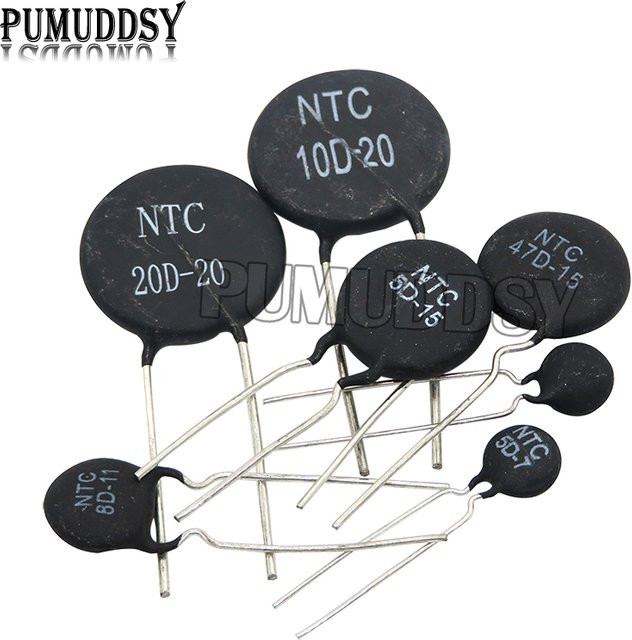 PUMUDDSY NTC Wärmewiderstände Set in Schwarz, 10 Stück verschiedene Typen wie 10d-9, 10d-11, 47d-15 und weitere - Bild 1