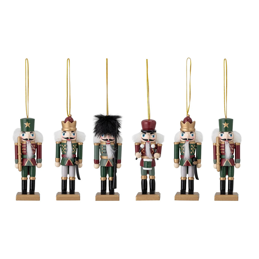 Bloomingville Weihnachtsornament Nikita Nussknacker aus Holz in Grün - Bild 1