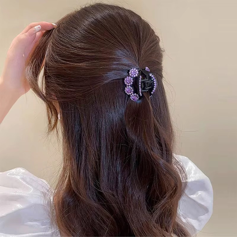 Velishy Haarspangen mit Strass-Blumen und Kristall, Damen - Bild 2