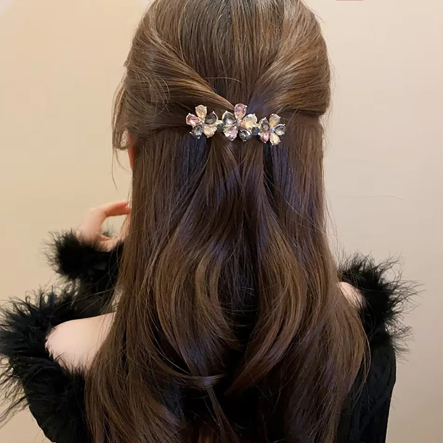 HIYAYZ Haarnadel mit Kristallblume, Damen - Bild 2