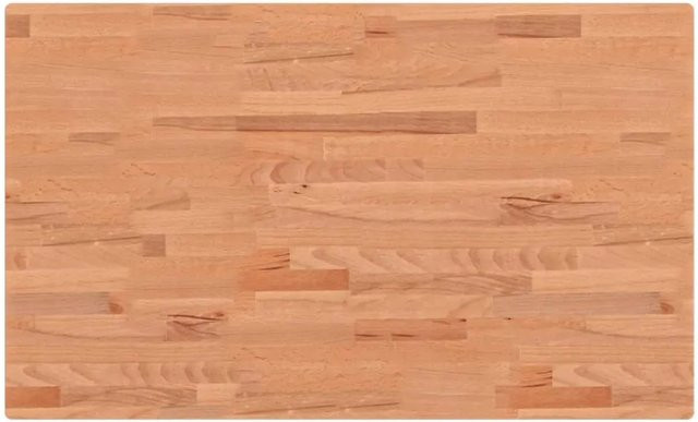 vidaXL Tischplatte aus Massivholz Buche, Rechteckig, Braun, B/T/H: 100 x 60 x 2,5 cm - Bild 1
