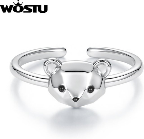 WOSTU Ring, Silber, Damen, Origami-Design