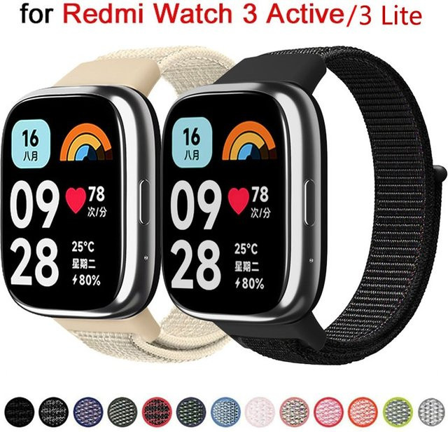 KILPILLS Uhrenarmband Nylon, Schwarz, Unisex, Xiaomi Redmi Watch 3 Active - Bild 1