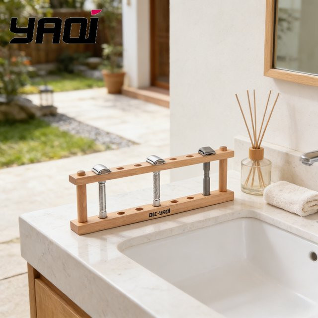 YAQi Rasiererhalter aus Buchenholz, Braun, Unisex - Bild 1