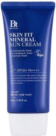 BENTON Skin Fit Mineral Sun Cream, LSF 50+, 50 ml, Empfindliche Haut - Bild 1
