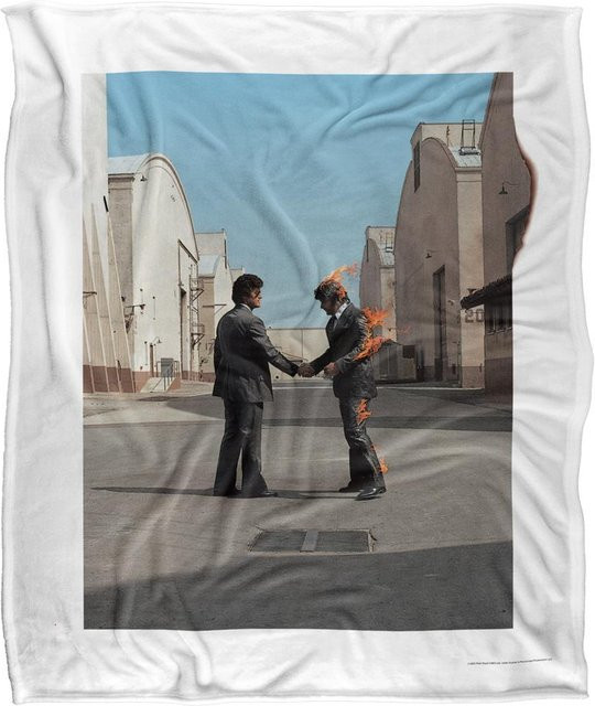 Pink Floyd Wish You Were Here seidige superweiche Decke in Weiß, One Size - Bild 1